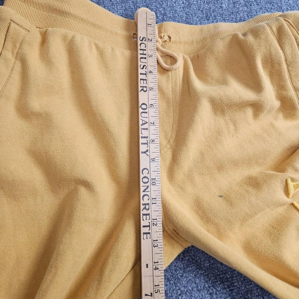 True Religion Jogger‎ Sweatpants Mustard Yellow Embroidered Logo Men's L